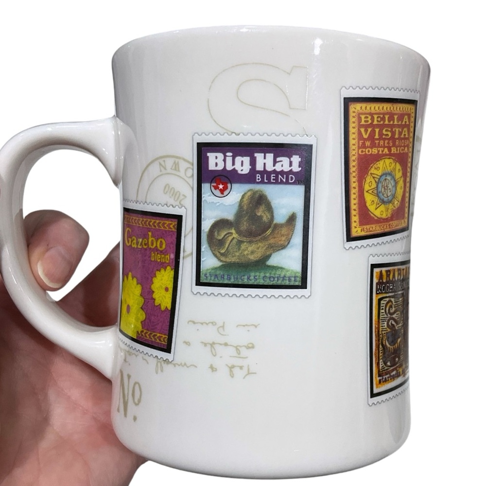 2002 STARBUCKS Coffee Barista Mug Air Mail Stamps Kenya, Panama, Italian Roasts - Picture 4 of 13